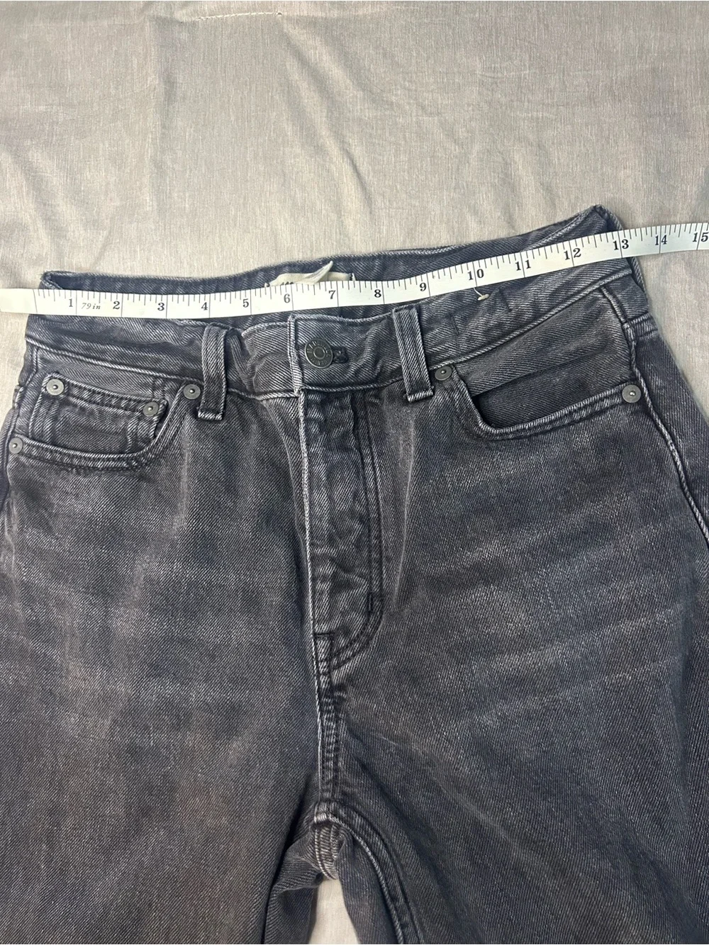 MadewellWomen’s  Black Washed The Dártelo Barrel Leg Jean Size 23 cotton 100%